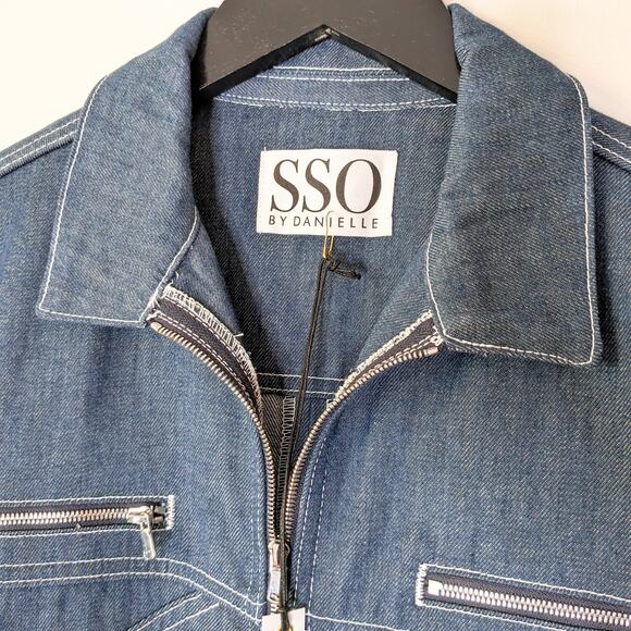 NWT SSO by Danielle denim boilersuit, medium - Picture 5 of 7
